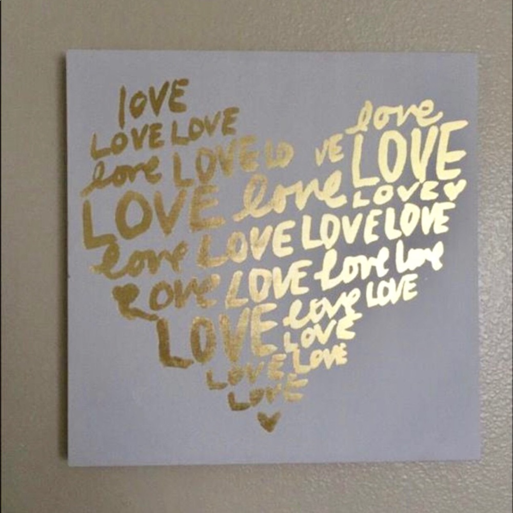 Gold Heart Wall Art